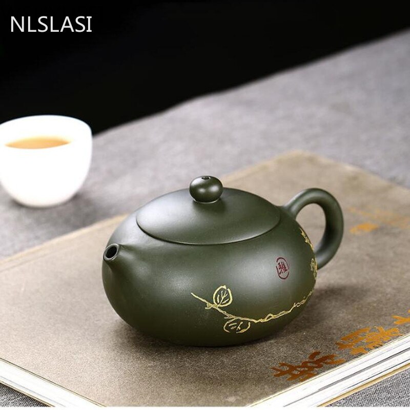Äkta yixing tekanna lila lera xishi tekanna berömd handgjord original gruva grön lera vattenkokare kinesisk anpassad teware 240ml