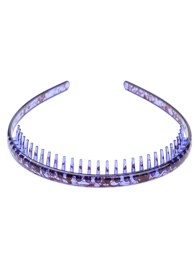 Elastic Waterproof Hairbands Toothed Hair Hoop for Adults Big Washing Face Wide Shatterproof Plastic Headband: GRAY