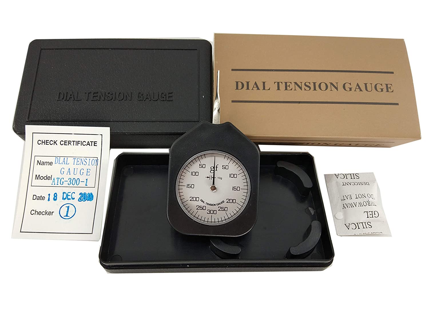 Gram Force Meter Analog Tension Gauge Meter Tester with Single Pointer Black Range 300G