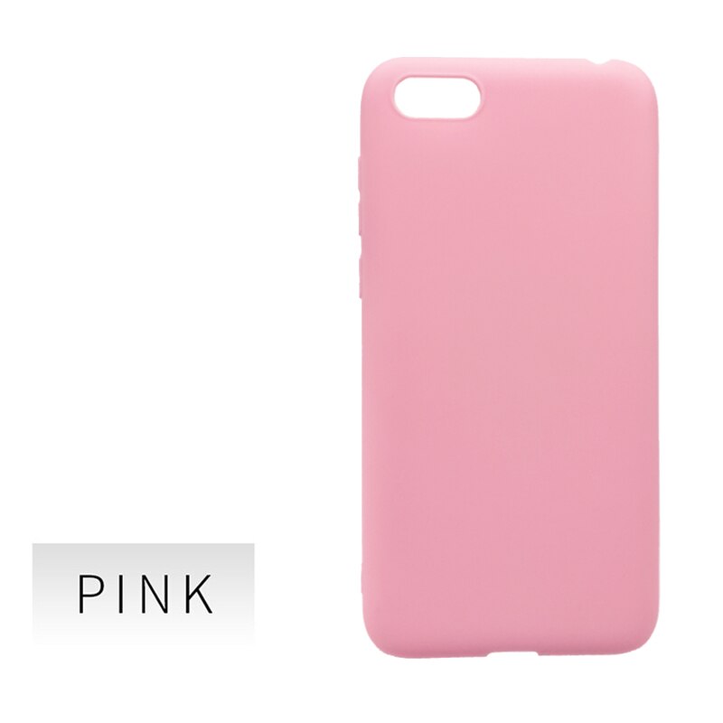 Honor 7a hoesje voor fundas huawei honor 7a dua -l22 hoesje 5.45 inch zachte tpu achterkant voor huawei  y5 telefoonhoesjes: Voor huawei  y5 2018 / Roze