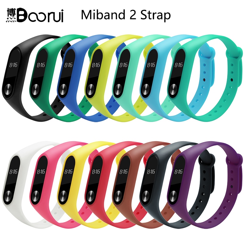 Accesorios inteligentes BOORUI, reemplazo de correa mi band 2 para xiaomi mi band 2, pulsera deportiva de silicona con colores variados