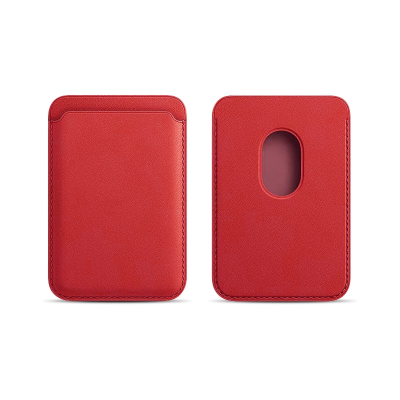 Cartera MagSafe magnética - Funda tarjetero de cuero PU para iPhone 12/13/14/15/16, accesorio MagSafe delgado con almacenamiento de tarjetas ​