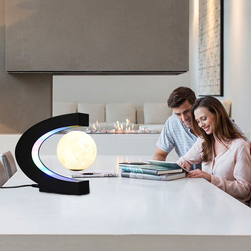 Ledowa mapa świata magnetyczny lewitujący globus księżyc lampa kolorowa glob biurko robić pracy w domu dekoracje edukacja zabawka Bussiness prezent