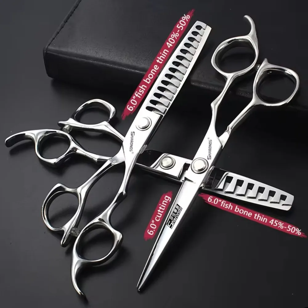 6/7/8/9 Inch hair cutting shears, Hairstylist Barber Scissors Set, Hairdressing long scissors, Hair Cutting Tools: light yellow