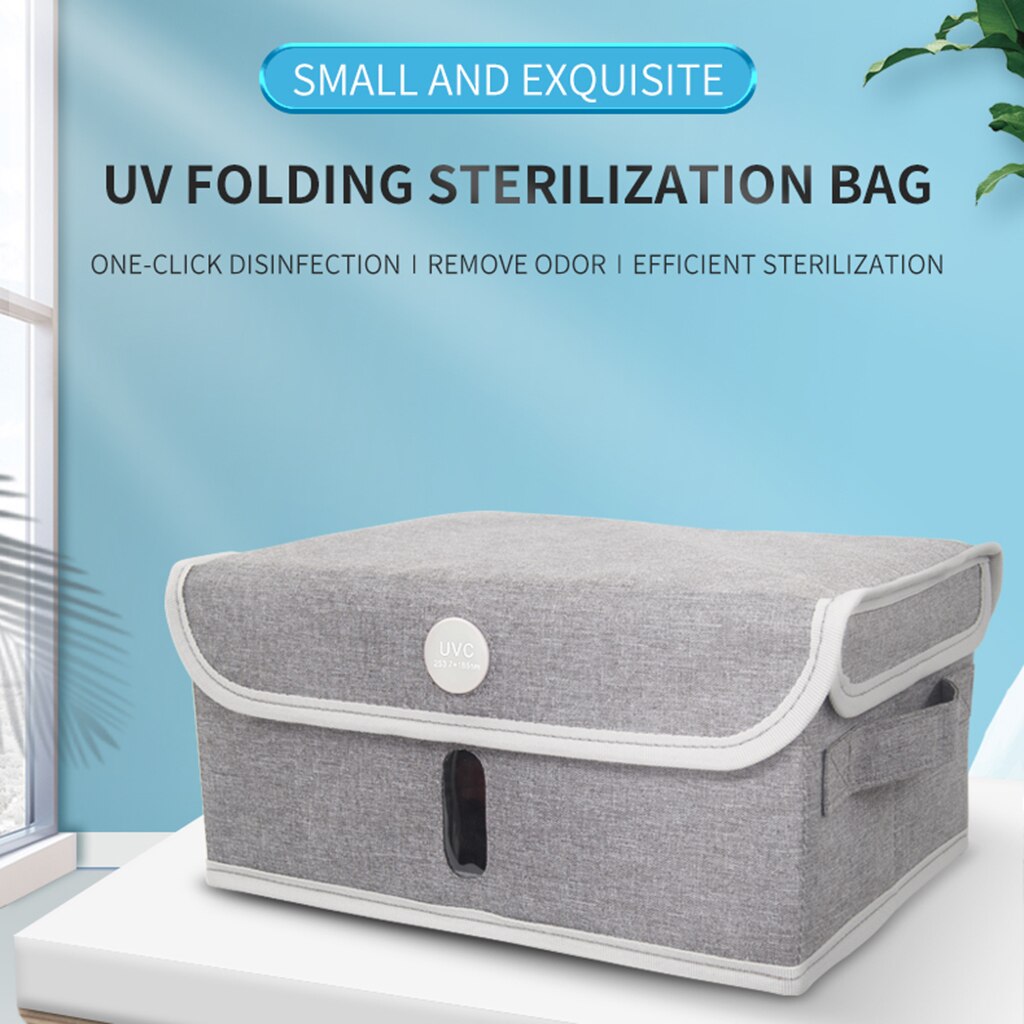 Foldable UV Sterilizing Bag UVC Light Disinfection Bag Case USB Sterilizer Box