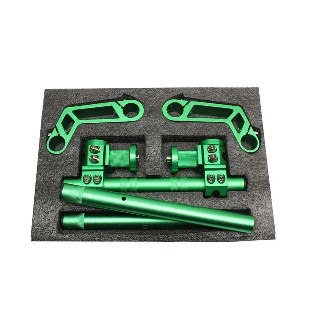 Motorrad 7/8 "22mm CNC Lenker abnehmbar verstellbar Lenkstange System 125ccm Grube Fahrrad Schmutz Fahrrad Moto-Cross Rolle: Grün