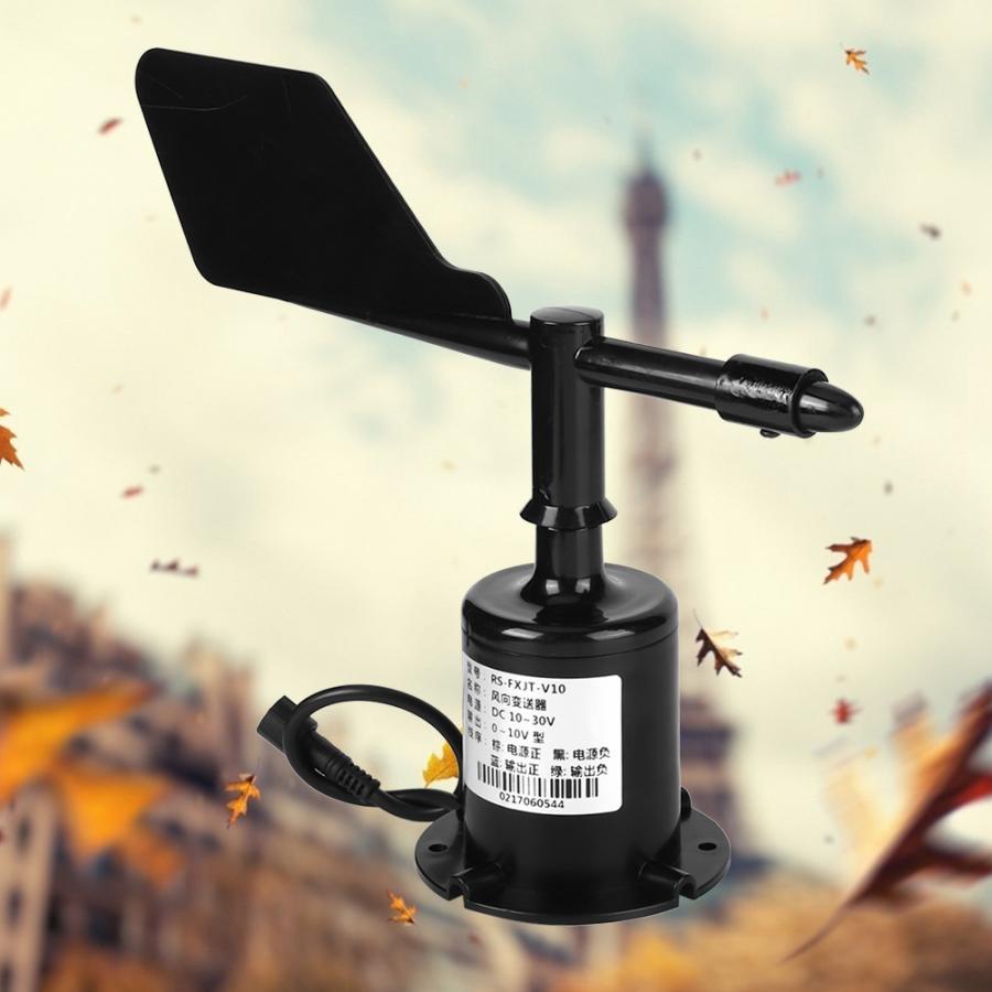 Sensor de viento de jardín, 0-10V, 8 direcciones, salida de señal ambiental, Sensor de anemómetro de viento de policarbonato
