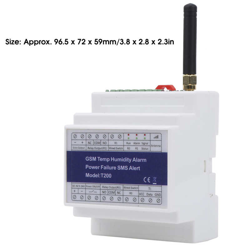 GSM SMS Humidity Temperature Alarm Power Failure Alert Remote Monitoring Detector Support Timer Report