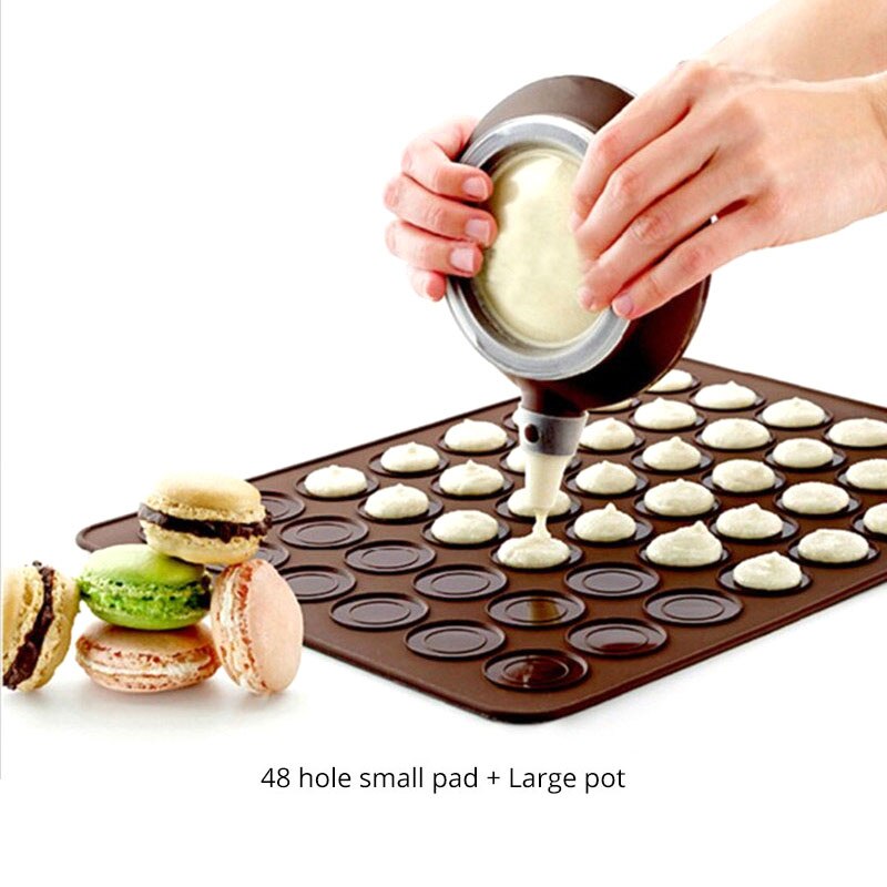 Pastry Boards Macaron Kit Silicone Baking Mat with Circles Macaron Pad Pot Set Baking Sheet Oven Mat Decor Pot 217: Larger set