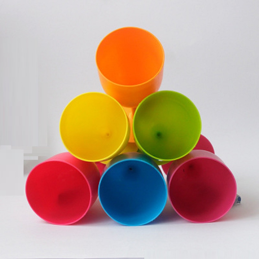 6 kpl muoviset viinilasit pikari samppanjajuhla piknikbaari juomakuppi värikkäitä himmeitä kuppeja festivaali drinkware