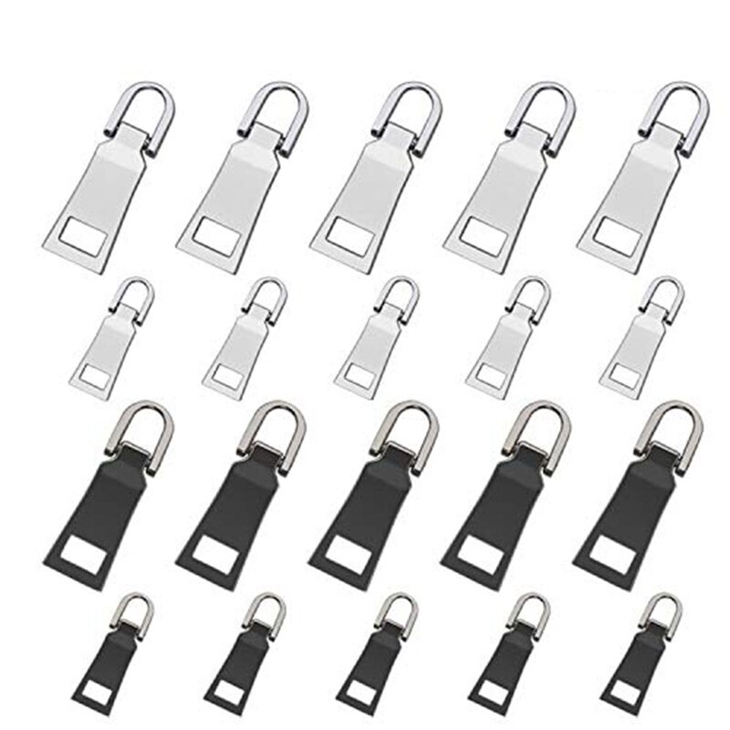 20 stuks rits treklipjes vervangende zware rits fixer rits tags reparatie treklipje voor kleding, koffer, rugzak, doe-het-zelf knutselwerkje: Default Title