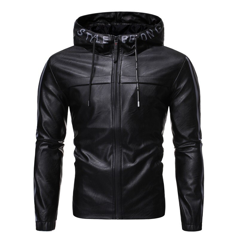 Herenjas lente leer herfst voor heren leren jas met capuchon leren jas heren