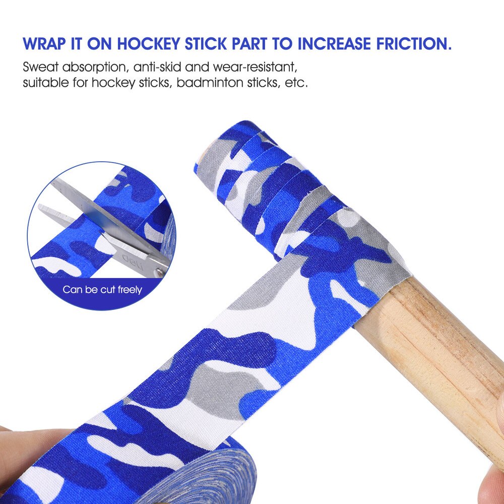 Vosarea Hockeystick Tape Camouflage Patroon Sticky Tape Anti-Slip Slijtvaste Sport Waterdichte Tape Hockey Stok Wrapper (B