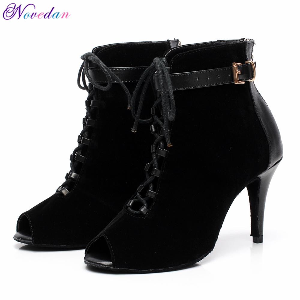 Frau Latin Dance Schuhe Damen Mädchen Sneaker Tanzen Stiefel Für Frauen Jazz Ballsaal Kizomba Salsa Dance Schuhe High Heels 8,5 cm