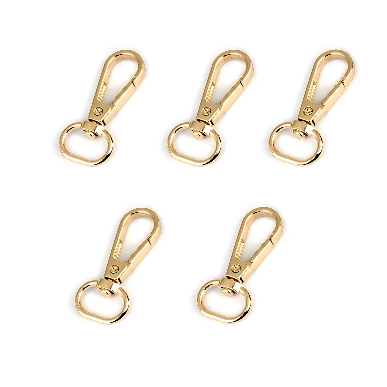 5PCS Alloy Metal Snap Hooks Clasps Strap Buckles Lobste Clip Hook For Keychain Bag Key Rings Making Bag Chain Part Craft Sewing: 3# / Black Nickel