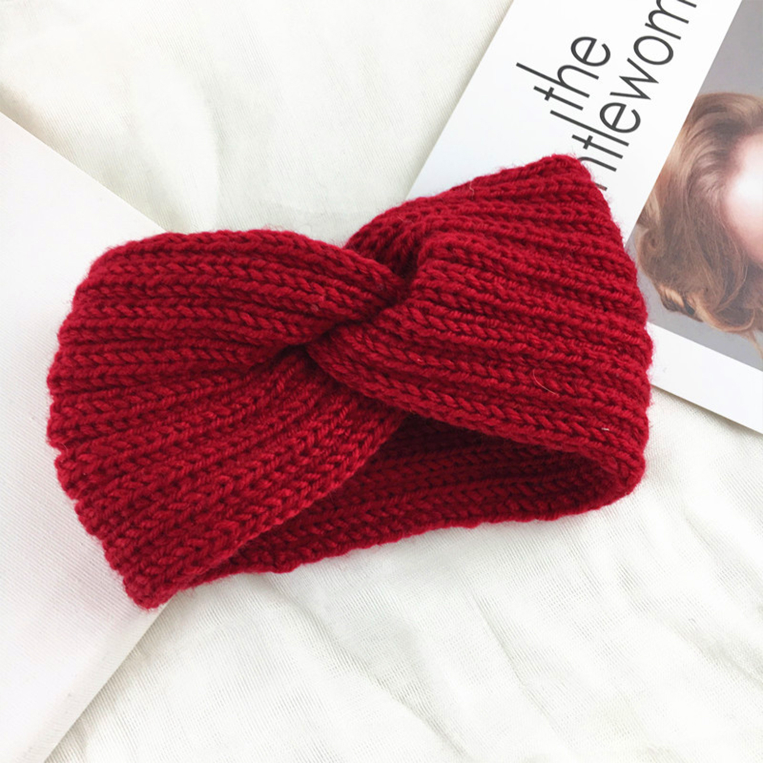 1PC fascia invernale per donna Fasce per capelli lavorate a maglia di lana Nuovo copricapo in cotone fascia elastica per capelli Accessori per capelli per ragazze: giallo