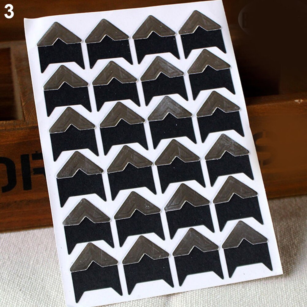 120Pcs Self-Adhesive Photo Frame Corner Sticker Craft Scrapbook Album Decor