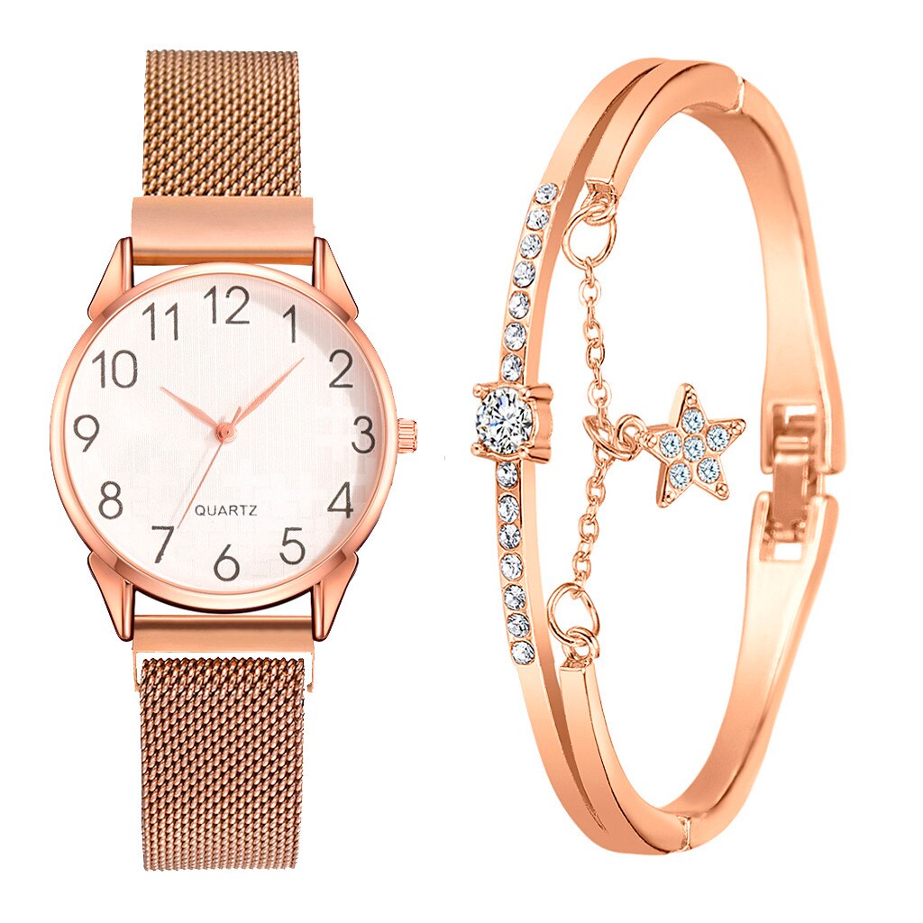Horloges Kleine En Delicate Europese Schoonheid Eenvoudige Casual Armband Horloge Pak Dames Vrouw Klok Reloj Mujer