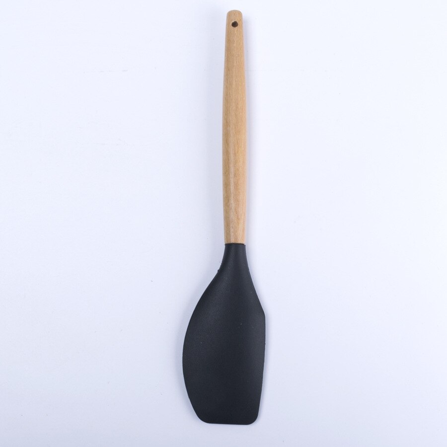 Kitchen Utensils Organic silicone cooking tool multifunctional kitchen tool portable and practical heat-resistant eight-piece: large scraper