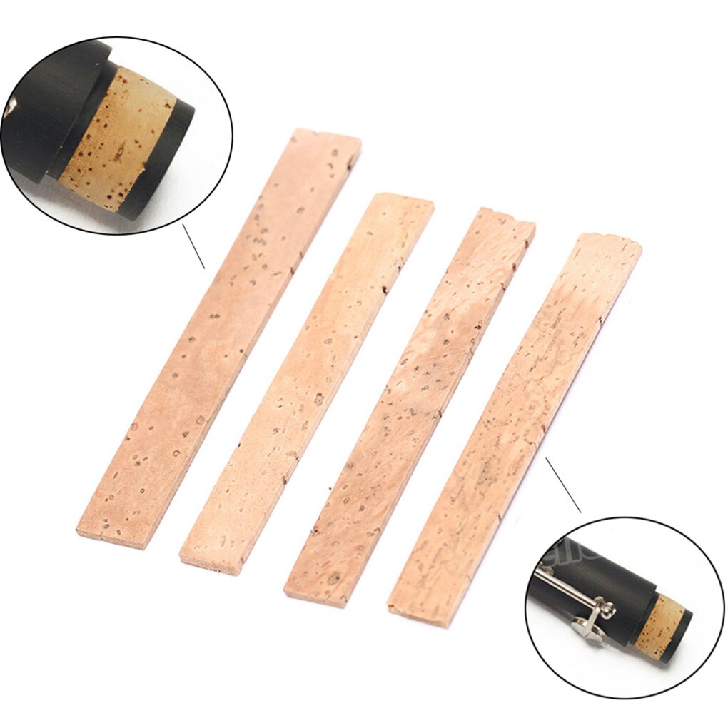 4 Pcs/set Clarinet Cork Soft Wood Sheet Clarinet Mouthpiece Wooden Sheet Kit Musical Instrument Accessories
