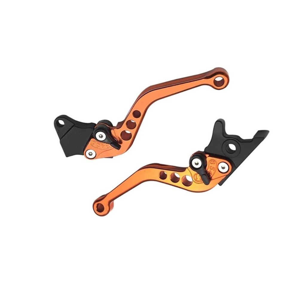2 uds manijas de freno de motocicleta manijas de freno de aleación de coche palanca de embrague aptas para modificación de motos coches: Naranja