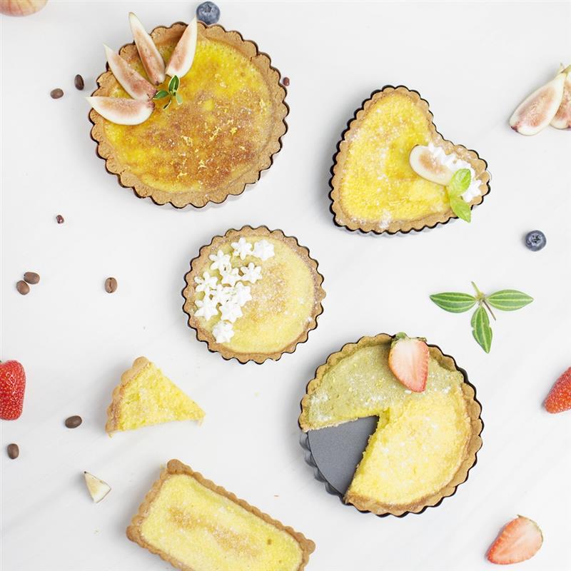 Cake Pan Non-Stick Pie Pizza Pan Molds Cake Round Mould Removable Bottom 5 Inch Mini Tart Pans Bakeware