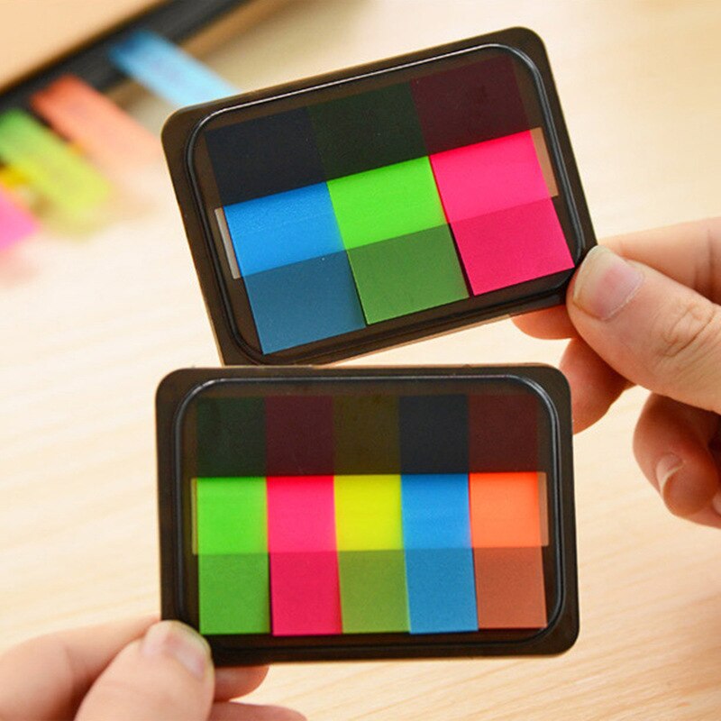 3 styles Fluorescence Self Adhesive Memo Pad Sticky Notes Bookmark Marker Memo Sticker Paper Student office Supplies