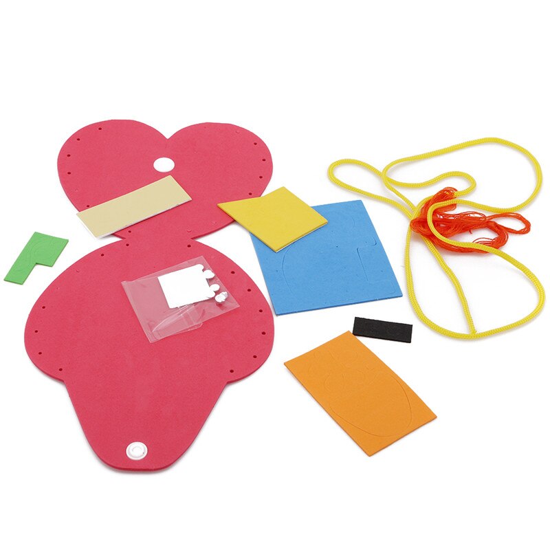 paquete de Material hecho a mano DIY para niños, billetera creativa para guardería, bolsa de costura, juguetes, rompecabezas educativo para bebés, juguetes intelectuales: red