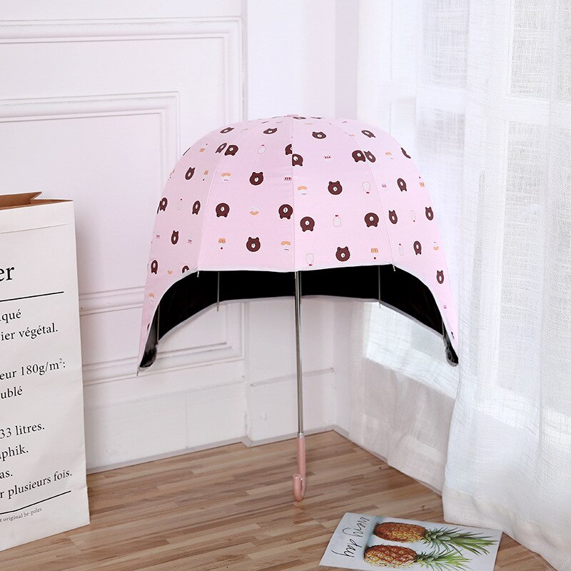 YADA – casque de dessin animé, parapluie d'agneau, , pour fille/bébé, jouets de plein air, enfants, ravissants, longue poignée, YD032: Bear yellow