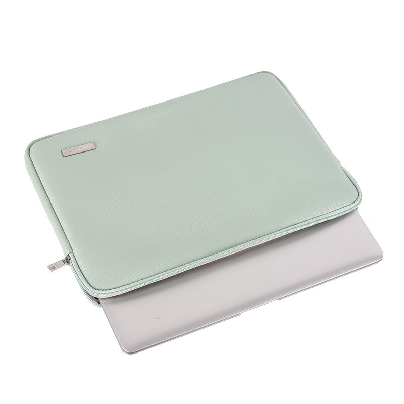 Mjukt pu läder 13.3 15 pekstång vattentät väska med fodral för macbook air pro retina 13 14 15.6 tums bärbar datorfodral
