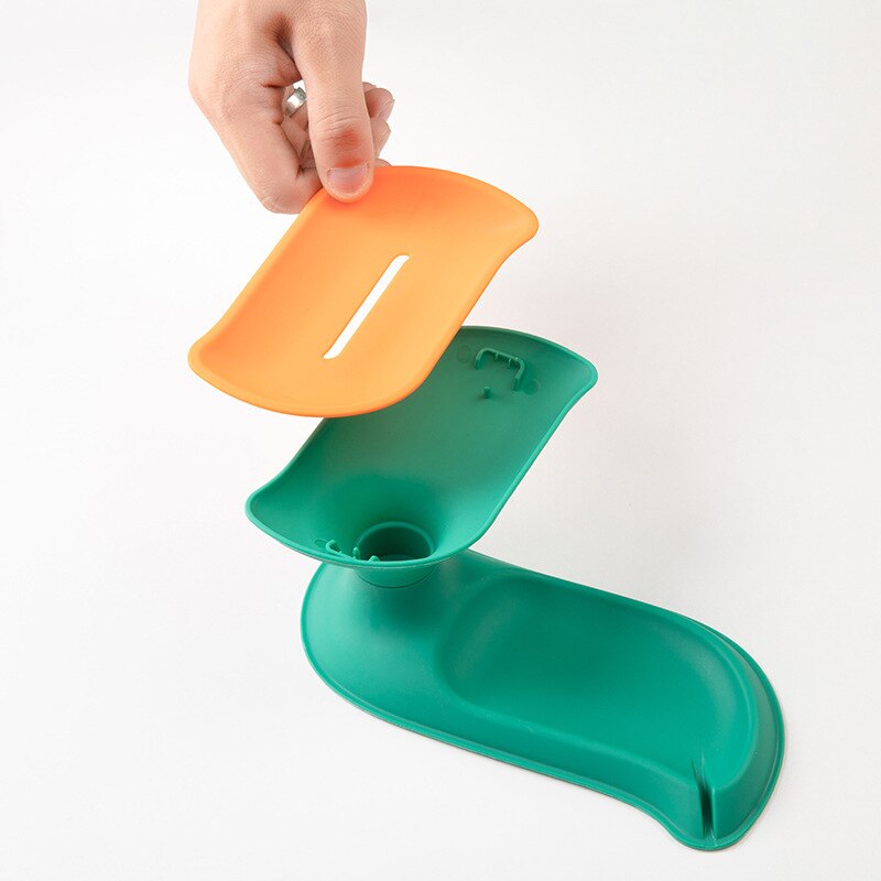 Dubbele Lagen Zeepkist Duurzaam Roterende Zeepkist Zeepbakje Zeep Rack Zeep Gerechten Multifunctionele Badkamer Producten