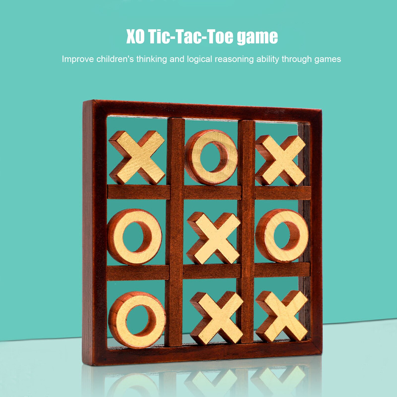 Gioco di scacchi XO in legno giocattolo divertente interazione genitore-figlio gioco da tavolo gioco di Puzzle intelligente giocattolo educativo per bambini