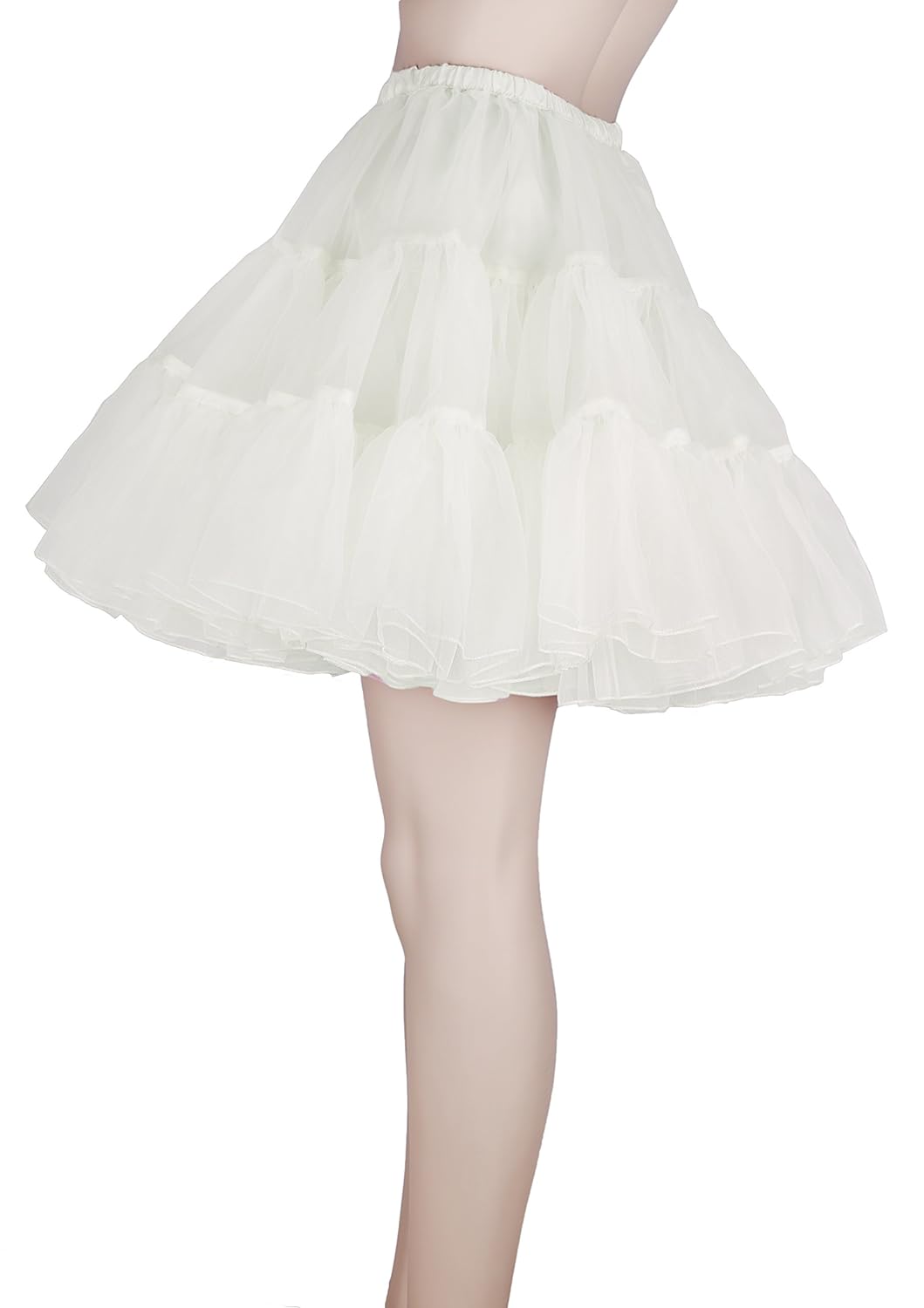 BABYONLINE Rockabilly enagua de boda roja crinolina Falda corta de tul enagua mujer adulto tutú medio resbalones accesorios nupciales: Plata