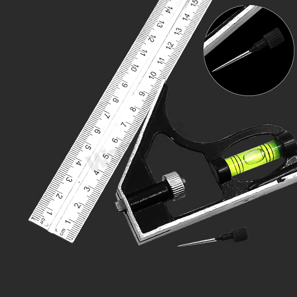 30cm combination square ruler 45 90 Degree angle rulers stainless steel engineering surveying drawing tools