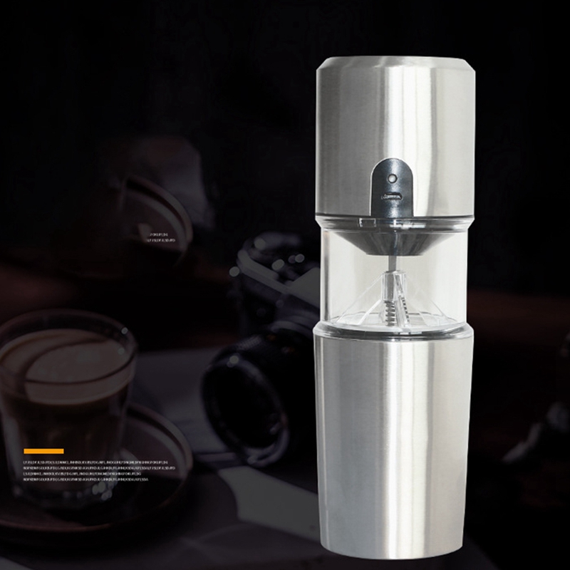 USB Rechargeable Coffee Grinder Touch Home Grain Grinder Portable Electric Coffee Machine Stainless Steel Coffee Grinder