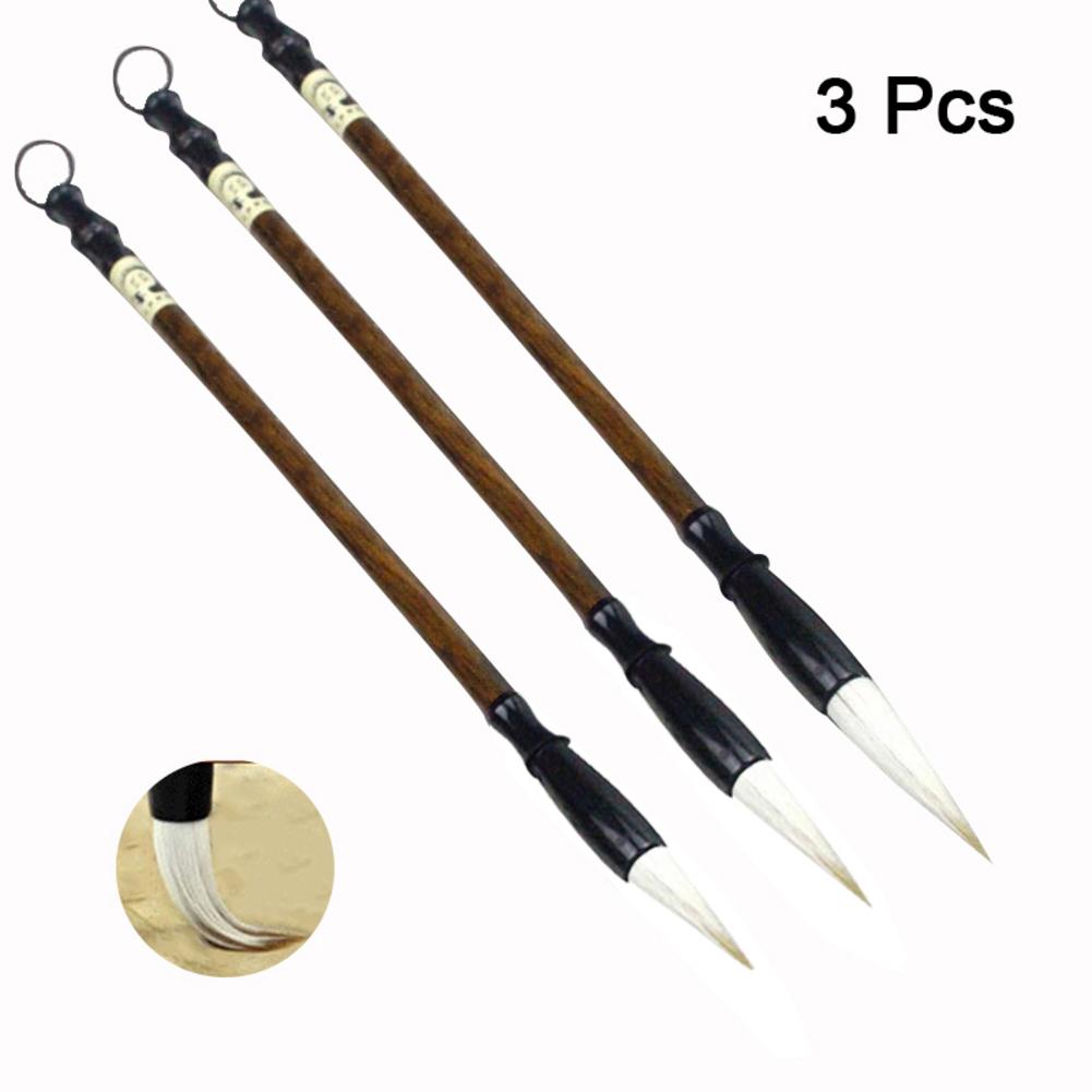 3PCS Schreiben Pinsel Aquarell Chinesische Kalligraphie Pinsel Set Malerei Zeichnung Pinsel Für Studenten