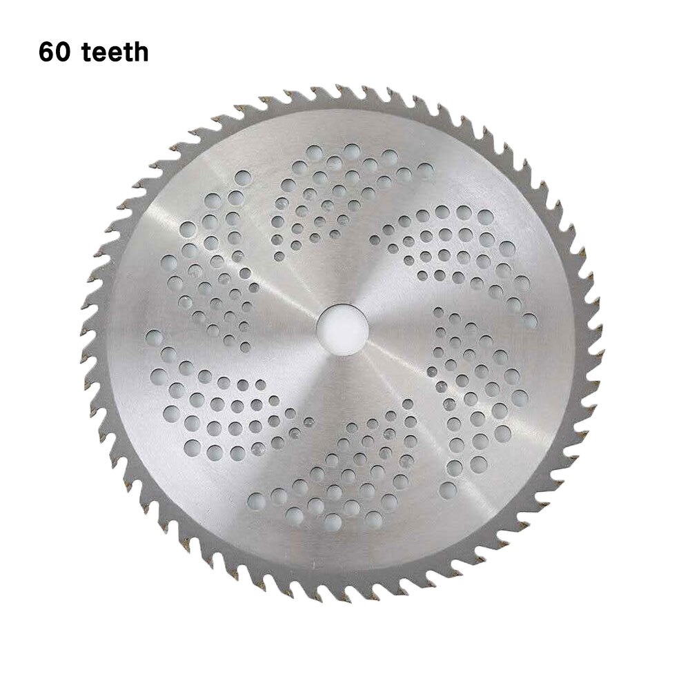 Brush Cutter Blade 40/60/80T With Holes Alloy Steel Saw Cutting Blade Replacement Brush Cutter Accessories: 60 teeth