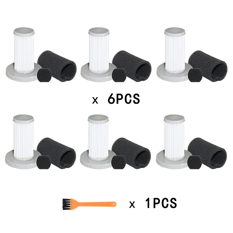 For Xiaomi Deerma DX700 DX700S Vacuum Cleaner Washable HEPA Filter Cleaning Brushe Deep Filtration Replacement Accessories Parts: 7PCS