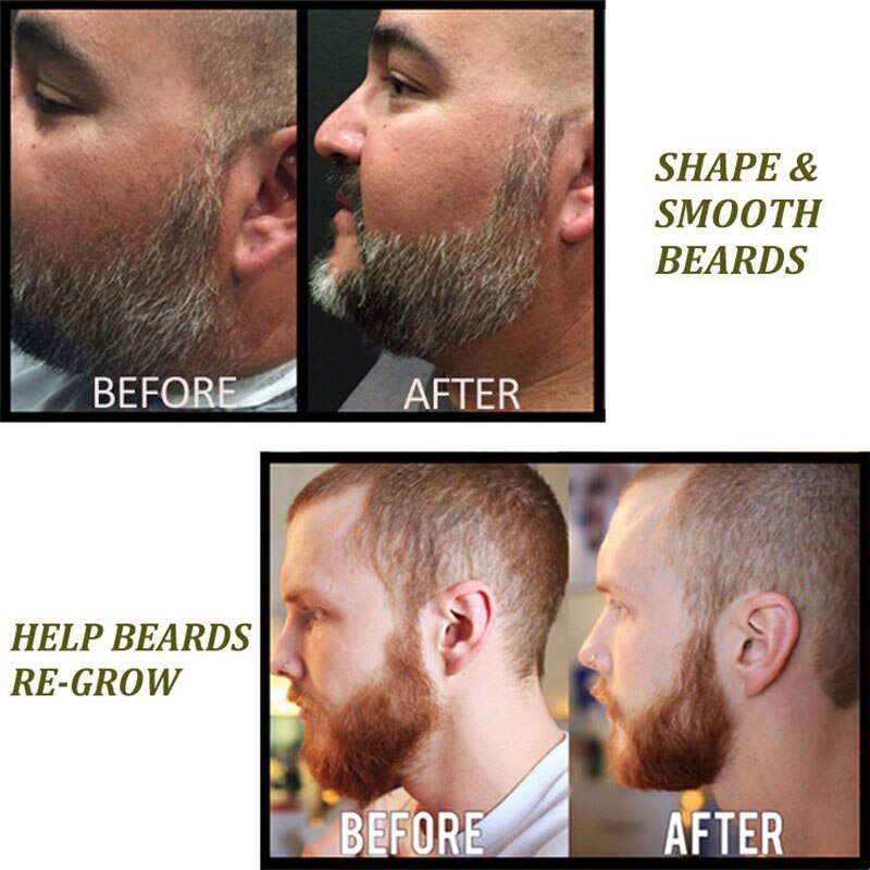 Beard Care Kit / Beard Oil &Paste & Comb & Beard Brush & Stainless Steel Scissors & Storage Bag