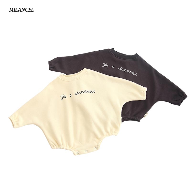 Milancel babykleding katoenen baby jongenskleding baby romper vleermuismouwen peuter jongens rompertjes tweeling babykleding