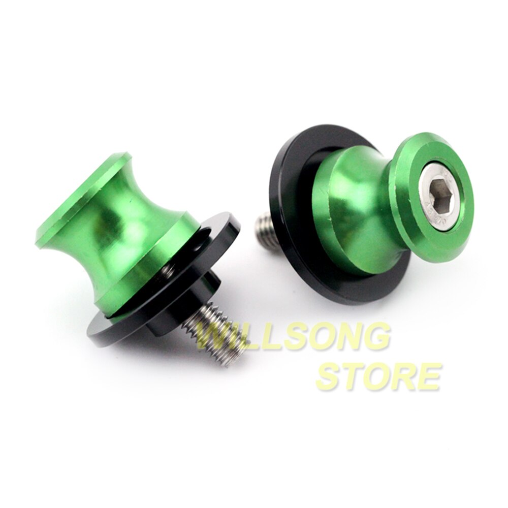 Tornillo basculante para motocicleta KAWASAKI Z 650/800/900/1000/1000SX ZX6R ZX10R NINJA 650, soporte para motocicleta de 8mm: Green