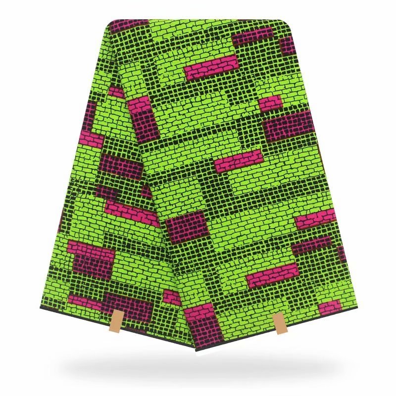 Tela Estampada Africana Wax Print - 6 Yardas - 100% Algodón - Tejido - Transpirable - para Vestidos, Cortinas, Bolsos