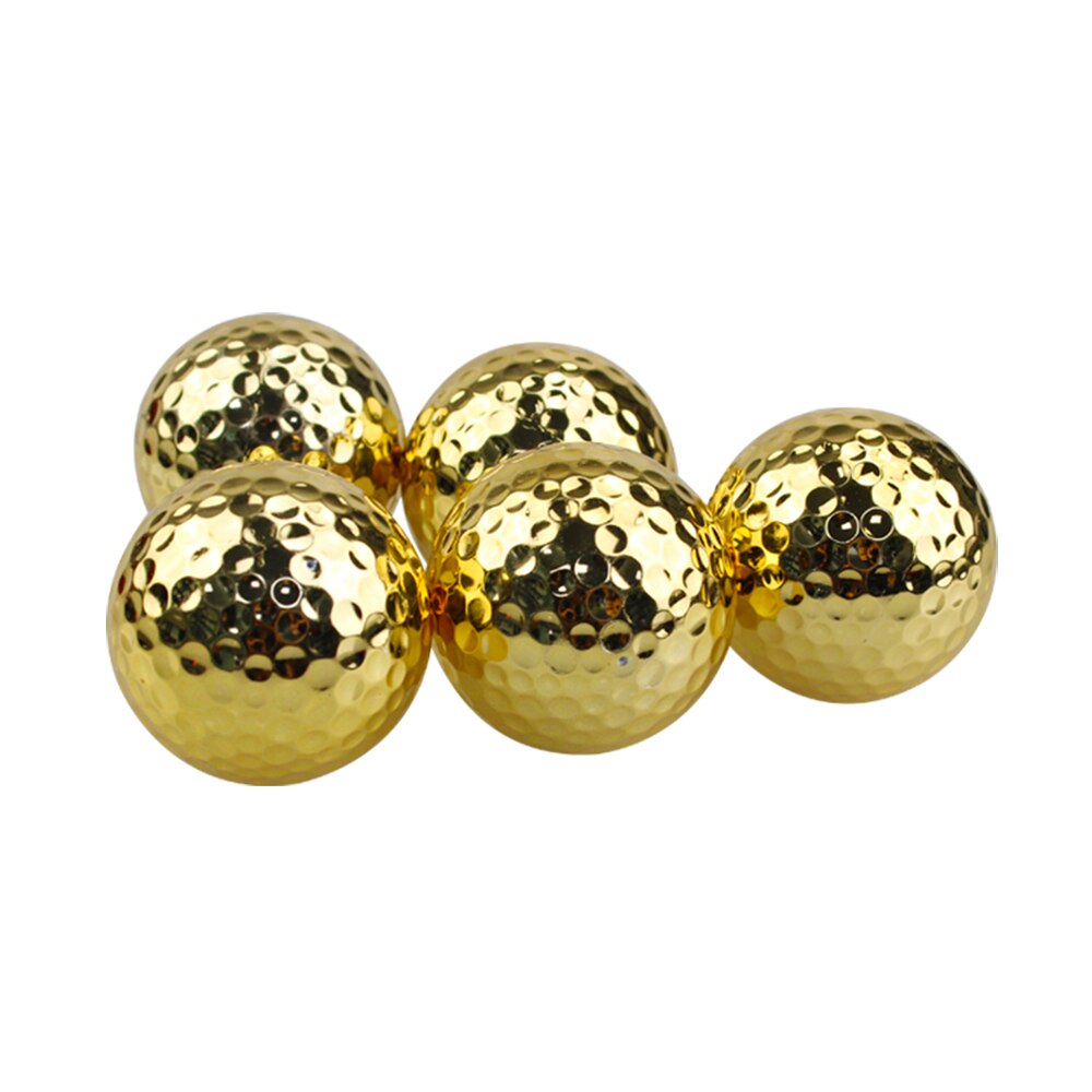 1 Pcs Plated Gouden Kleur oefen Golfballen Training