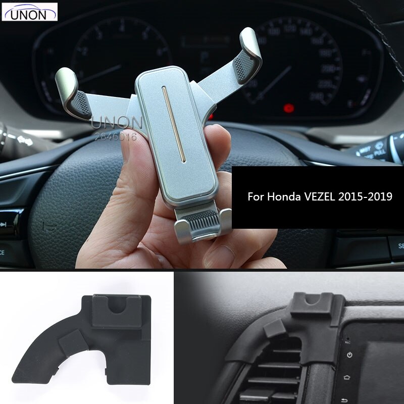 For Honda Accord Civic Crv Breeze Avancier Odyssey Fit Mobile Phone Vehicle Mounts: VEZEL silver 2pcs