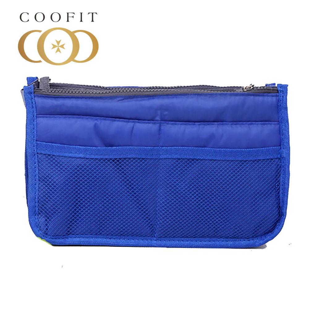 Coofit sac de rangement de voyage à compartiments multiples, sac de rangement de toilette, trousse de toilette de couleur unie pour voyage: 9