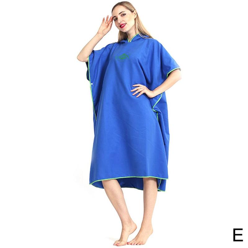 Absorbent Cloak Of Beach Hooded Gown Is Easy To Put On And Take Off: E