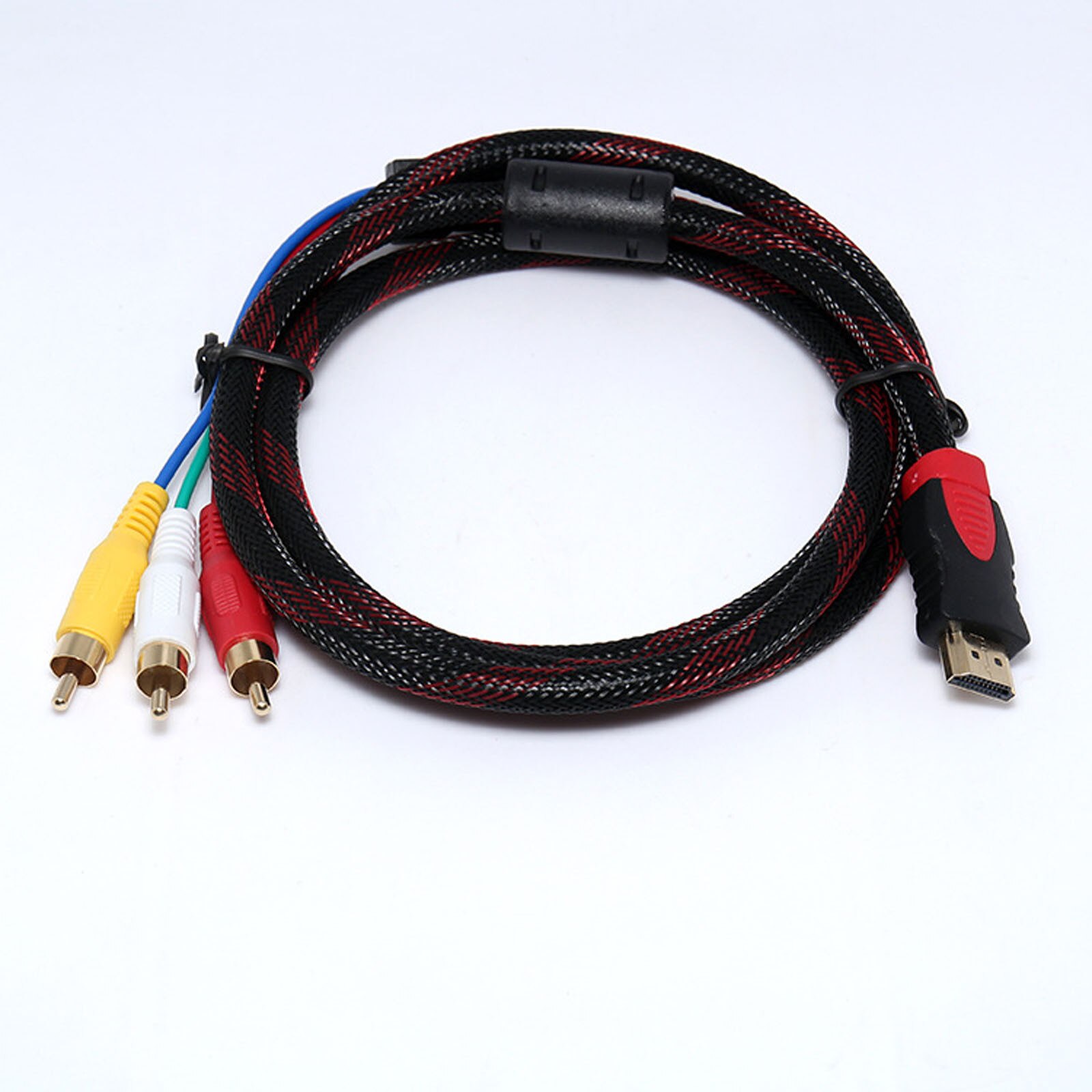 Adaptador de Cable de Audio y vídeo de , 1,5 m, Hdmi macho a 3 Rca, Av, para Tv, Hdtv, Dvd, 1080p, salida de vídeo de alta definición # P30: Default Title