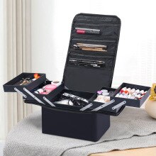 large capacity Make up bag multi-layer manicure hairdressing embroidery tool kit cosmetics storage case toiletry bag