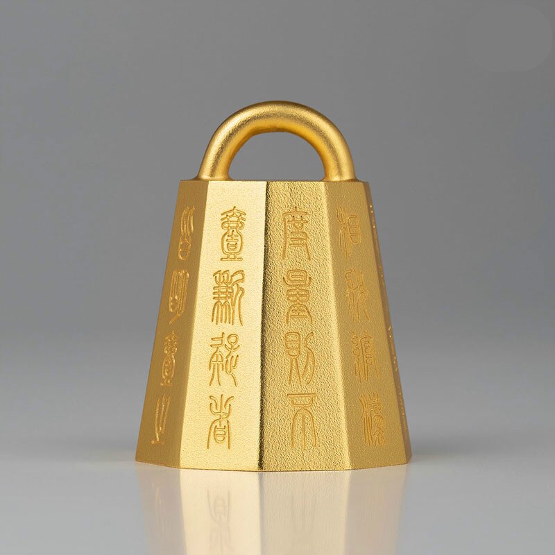 Draagbare Messing Paperweights Imitatie Qin Dynastie Paperweights Kleine Gilt Craft Home Decoration Chinese Kalligrafie Paperweights