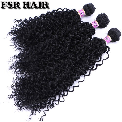 Tissage synthétique Afro crépu bouclé gris clair | Lot de 3 pièces de mèches 210 à haute température: # 1B